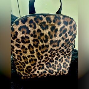 Michael Kors Leopard Print Cindy Backpack